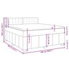 vidaXL Boxspring met matras stof donkergrijs 180x200 cm