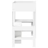 vidaXL Loft Bedframe met Bureau Wit 80 x 200 cm Bewerkt hout