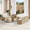 vidaXL Tuin Sofa Set met kussen met opslag 8 pcs Beige en Cr&egrave;me