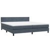 vidaXL Boxspring met matras fluweel donkergrijs 200x210 cm