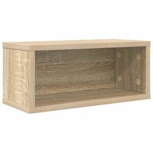 vidaXL CD Opslag Rek Sonoma Eiken 40 x 17 x 17 cm Bewerkt hout
