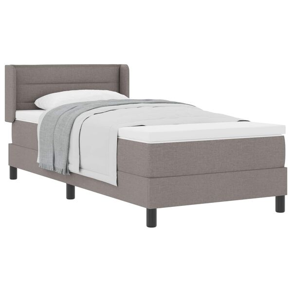 vidaXL Boxspringbed met matras Taupe 200 x 80 cm Polyester
