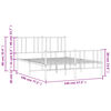 vidaXL Bedframe met hoofd- en voeteneinde metaal zwart 140x190 cm