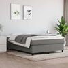vidaXL Boxspring met matras stof donkergrijs 140x190 cm