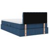 vidaXL Opbergbed met LED met matras met LED Blauw 120 x 190 cm Stof