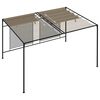 vidaXL Prieel met uittrekbaar dak 180 g/m² 3x4x2,3 m taupe