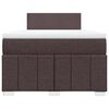 vidaXL Boxspring met matras stof donkerbruin 120x200 cm