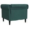 vidaXL Fauteuil Chesterfield-stijl stof donkergroen