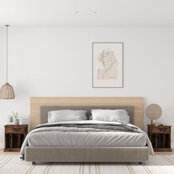 vidaXL Nachtkastjes 2 st 43x36x50 cm gerookt eikenkleurig