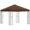 vidaXL Paviljoen 3 x 3 m Bruin Polyester en staal 190 gsm