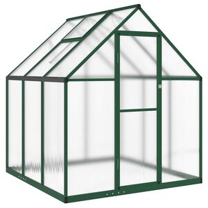 vidaXL Tuinkas met basisframe 169x169x195 cm aluminium groen