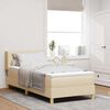vidaXL Boxspringbed met matras Cr&egrave;me 200 x 100 cm Polyester