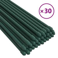 vidaXL Plantenstaken 30 st 60 cm staal groen