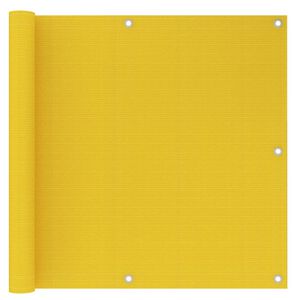 vidaXL Balkonscherm 90x500 cm HDPE geel