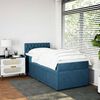vidaXL Boxspring met matras fluweel blauw 80x200 cm