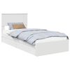 vidaXL Opslag bed met hoofdeinde met lade Wit 90 x 190 cm Bewerkt hout