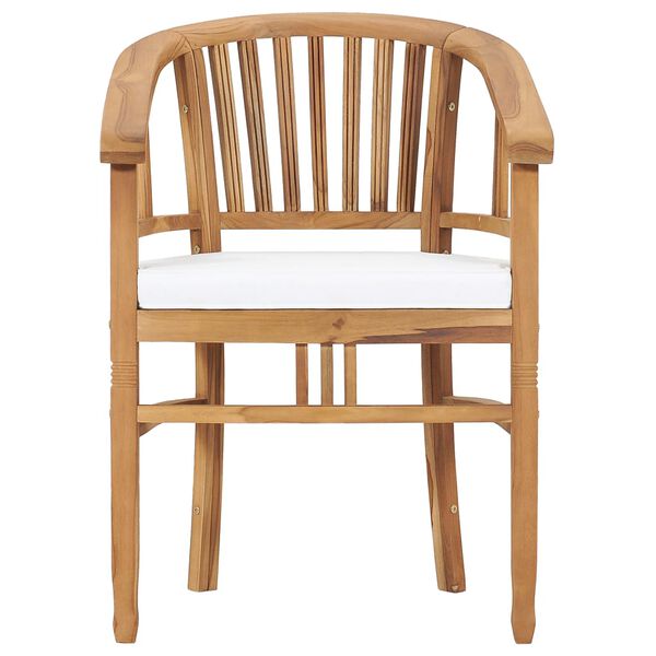 vidaXL 7-delige Tuinset met kussens massief teakhout