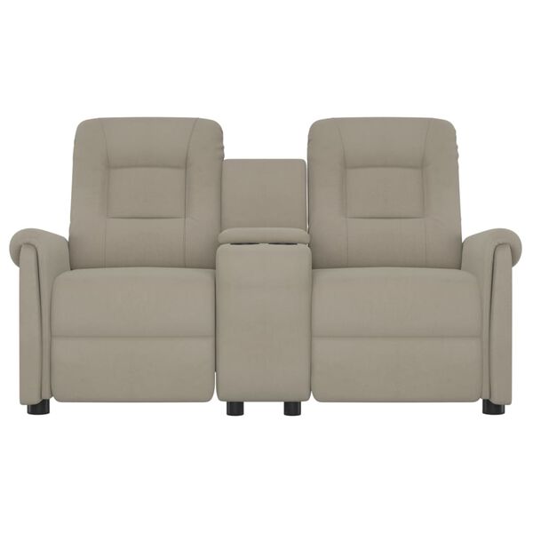 vidaXL Massagestoel 2-zits verstelbaar met bekerhouder lichtgrijs