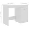 vidaXL Bureau 100x50x76 cm bewerkt hout hoogglans wit