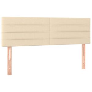 vidaXL Hoofdborden 144x5x78/88 cm stof cr&egrave;mekleurig