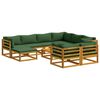 vidaXL Bankstel 10 st Naturel Massief Acaciahout