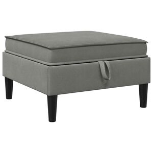 vidaXL Sofa Kruk met Opslag Donkergrijs Fluweel