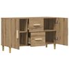 vidaXL Dressoir 100x36x60 cm bewerkt hout artisanaal eikenkleurig