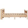 vidaXL Bedframe met hoofdbord massief grenenhout wit 140x200 cm