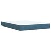 vidaXL Boxspring met matras fluweel blauw 140x200 cm