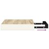 vidaXL Wandschap zwevend 23x23,5x3,8 cm MDF eikenkleurig en wit