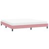 vidaXL Bedframe zonder matras 200x220 cm fluweel roze