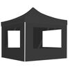 vidaXL Partytent inklapbaar met wanden 3x3 m aluminium antraciet