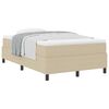 vidaXL Boxspringbed Lichtgrijs en wit. 120 x 200 cm Katoen Stof
