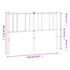vidaXL Vervangend hoofdbord 135 cm metaal wit