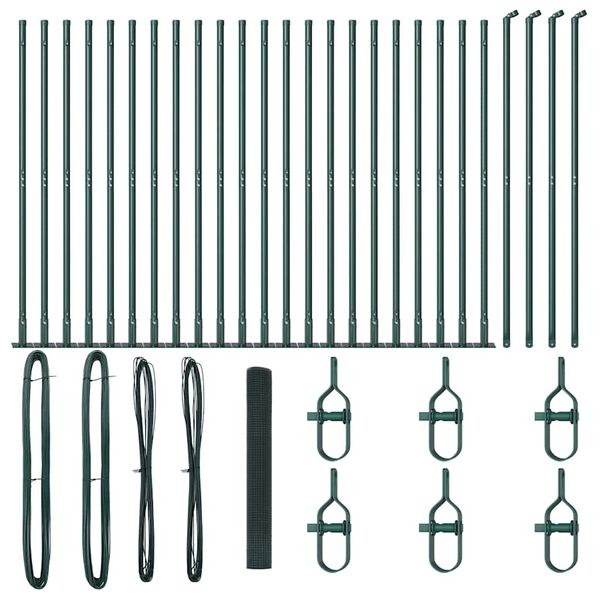 vidaXL Afrasteringspaal Groen 50 x 1,2 m (16 x 16 mm gaas)