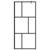 vidaXL Inloopdouchewand 90x195 cm gehard glas zwart