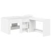 vidaXL Hoge Bed Frame met Bureau voor Kinderen Wit 80 x 160 cm