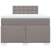 vidaXL Boxspring met matras stof taupe 120x200 cm