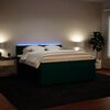 vidaXL Boxspring met matras fluweel donkergroen 200x200 cm