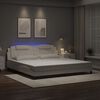 vidaXL Bedframe "Viana" met LED zonder matras wit 200x200 cm