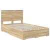 vidaXL Bedframe met hoofdeinde Sonoma Eiken 120 x 200 cm Bewerkt hout