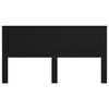 vidaXL Hoofdbord met hoofdeinde Zwart Eiken 200 cm Bewerkt hout