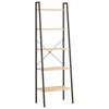 vidaXL Opbergmeubel met 5 lagen 56x35x174 cm lichtbruin en zwart