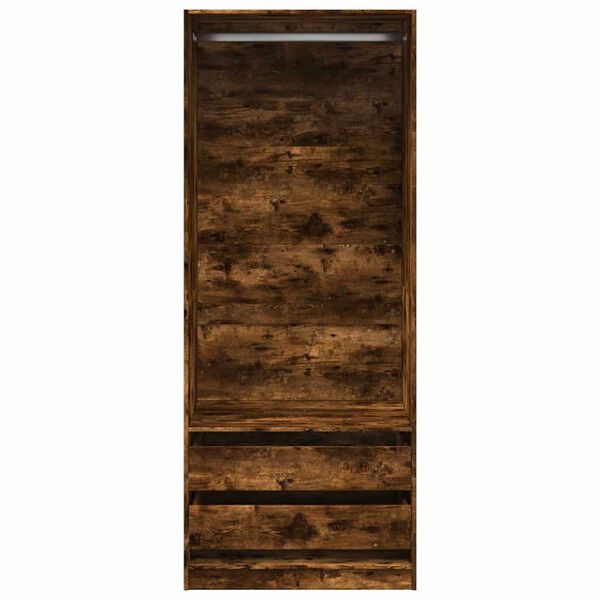 vidaXL Kledingkast 80x50x200 cm bewerkt hout gerookt eikenkleurig