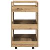 vidaXL Keuken Trolley Artisan Eiken 60 x 45 x 80 cm Bewerkt hout