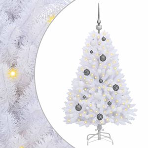 vidaXL Kunstkerstboom Wit 68 x 68 x 120 cm PVC en Metaal