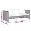 vidaXL 4-delige Loungeset met kussens poly rattan grijs
