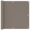 vidaXL Balkonscherm 90x600 cm oxford stof taupe