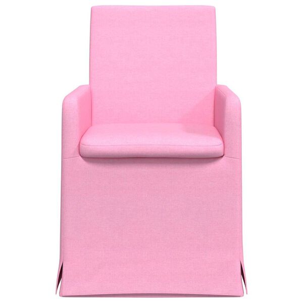 vidaXL Eetstoelen 2 pcs Roze 57 x 67 x 95 cm Stof