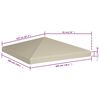 vidaXL Prieeldak 310 g/m&sup2; 3x3 m beige